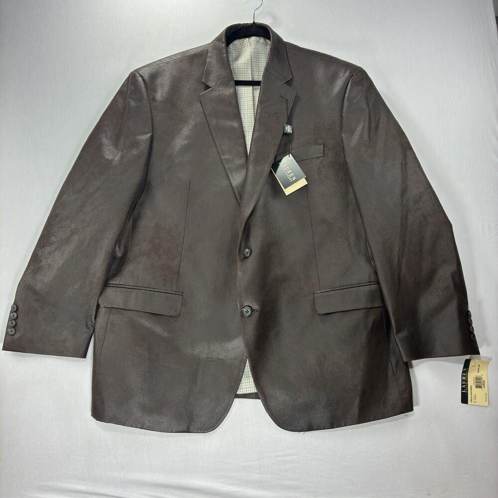 Lauren Ralph Lauren Men’s 46R Dark Brown Faux Suede Blazer Sport Coat NWT